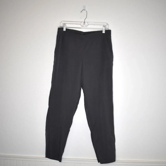 J Jill Pure Jill Sz S Tapered Ankle Pants Pull On Elastic Waist Lagenlook Gray - Picture 1 of 16